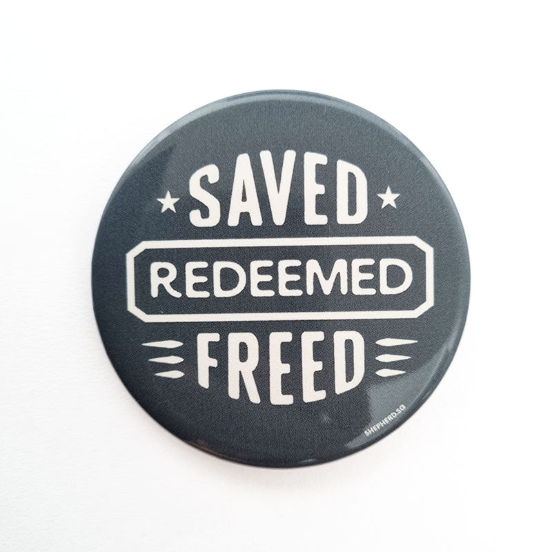 pin badge saved redeemed freed