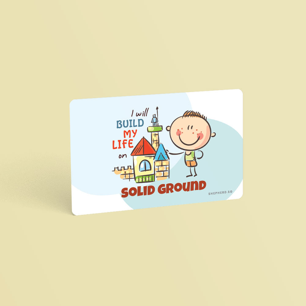 christian wallet card size children sticker solid ground