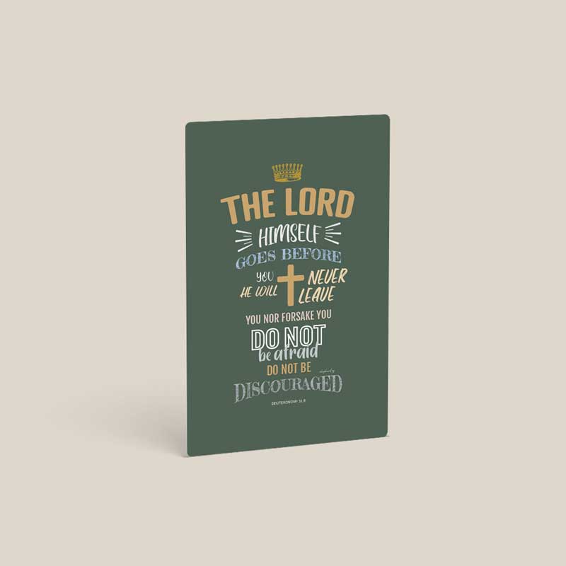christian wallet card adult sticker the lord himself goes before you
