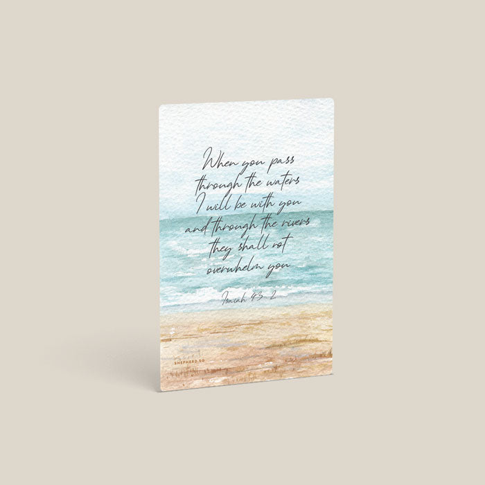 christian wallet card adult sticker through the waters