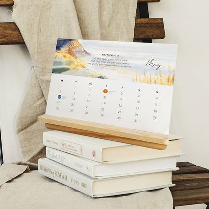 christian calendar 2025 on books illustration