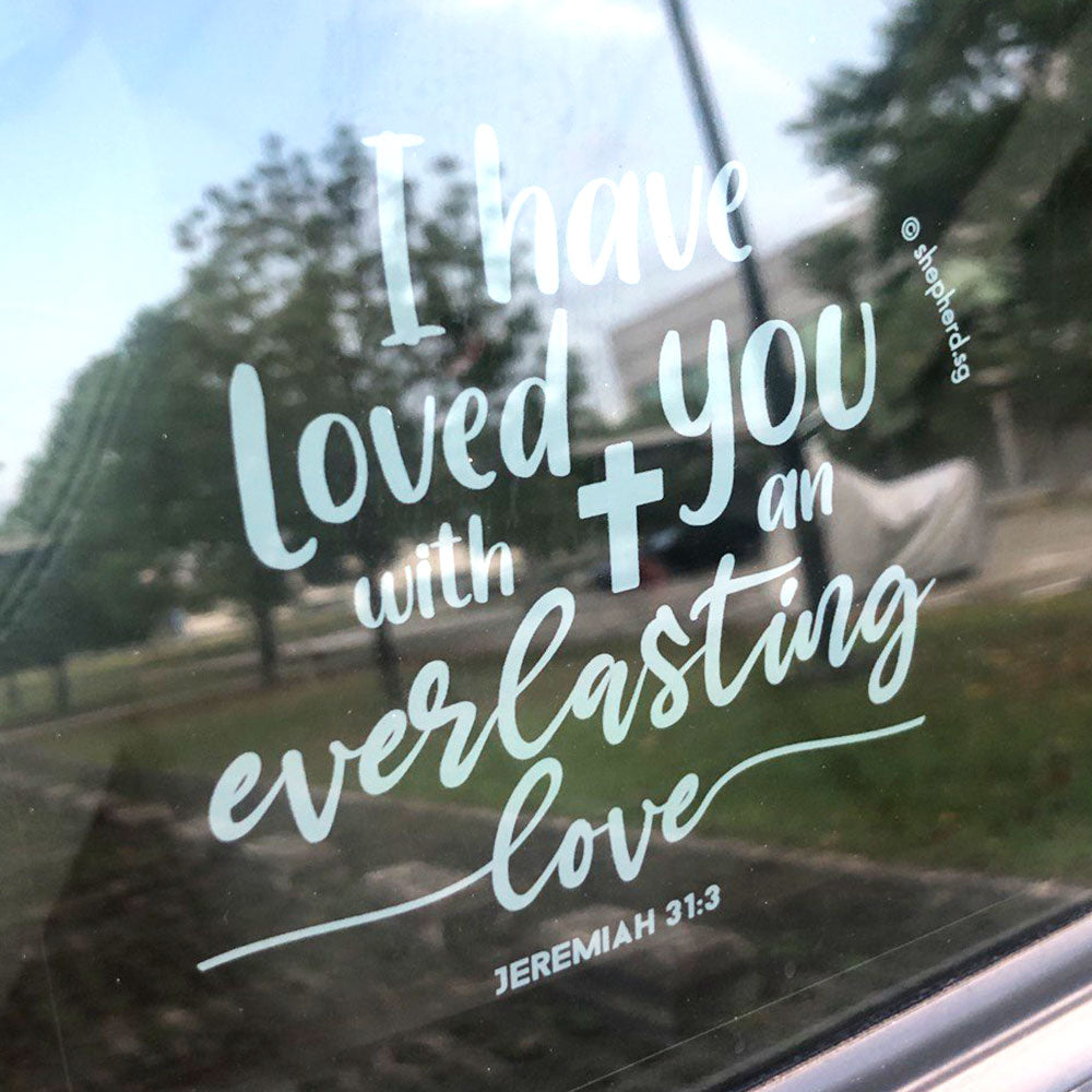 car decal Jeremiah 31 : 3 live example