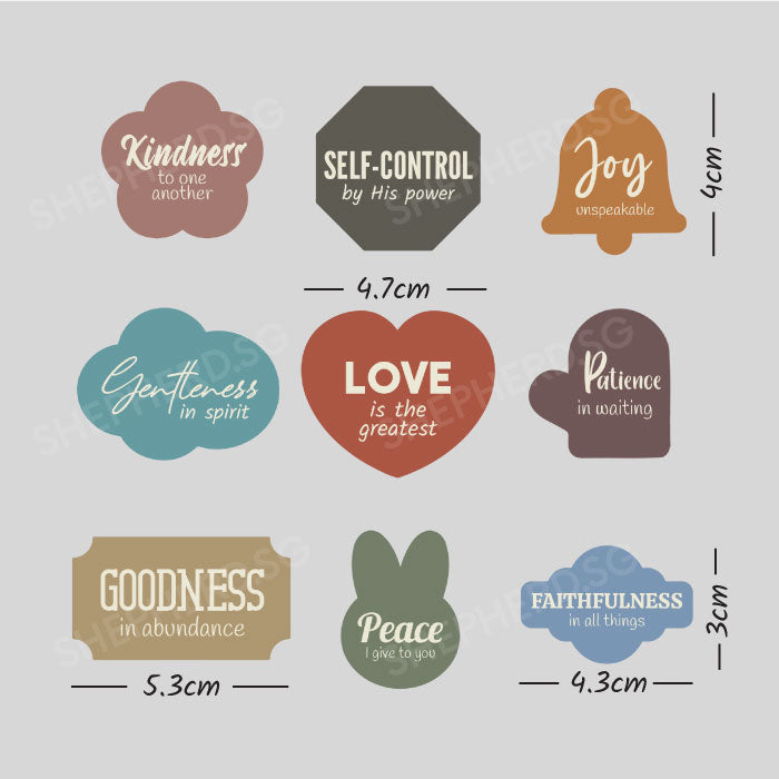 fruits of the spirit removable stickers