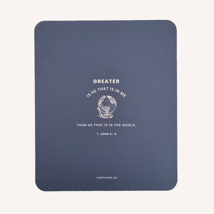 christian mousepad greater is he
