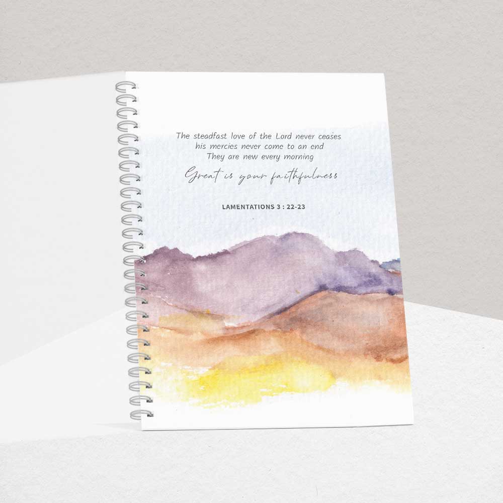 christian spiral notebook a5  great is your faithfulness
