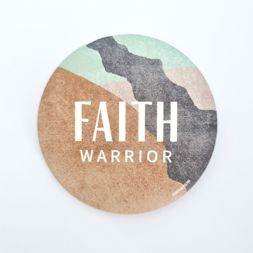 christian pin badge faith warrior