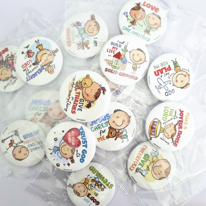 children pin badge packaging