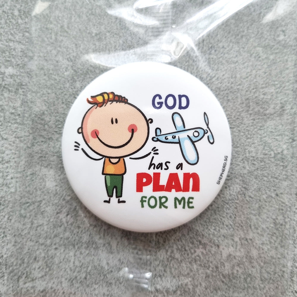 children pin badge god has a plan