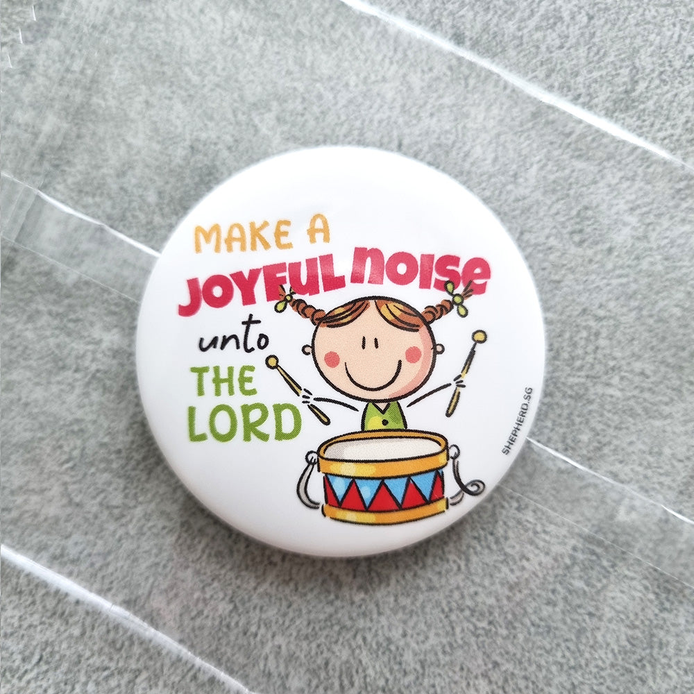children pin badge make a joyful noise