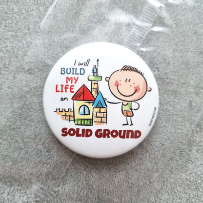 children pin badge solid ground