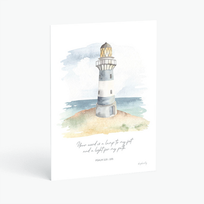 christian postcard bible verse your word is a lamp to my feet