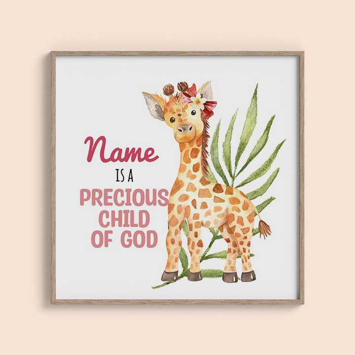 poster custom girl name is a precious child of god