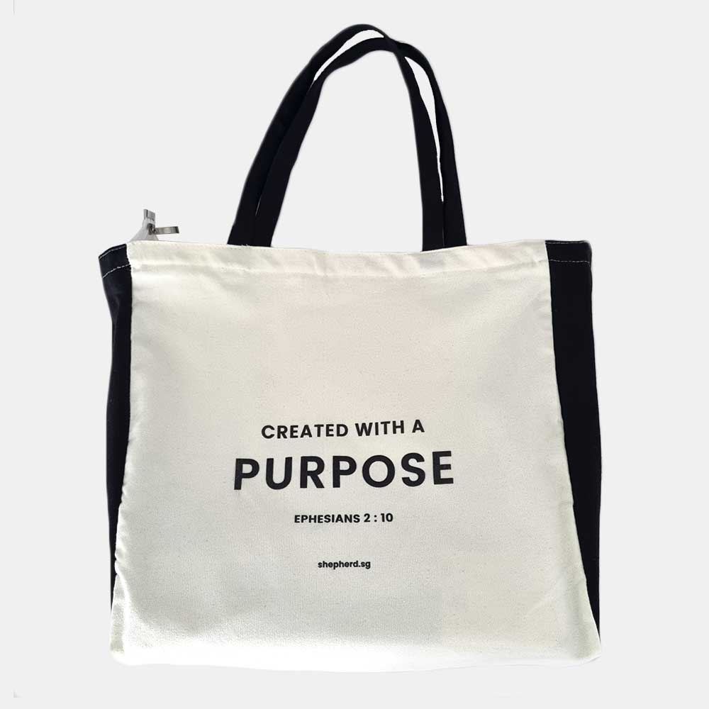 christian tote bag created with a purpose variation