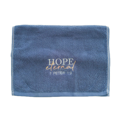 towel with christian bible verse reference