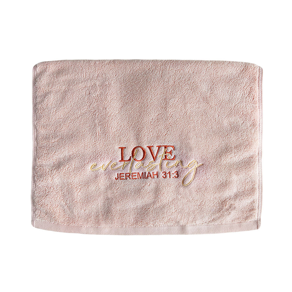 towel with christian bible verse reference